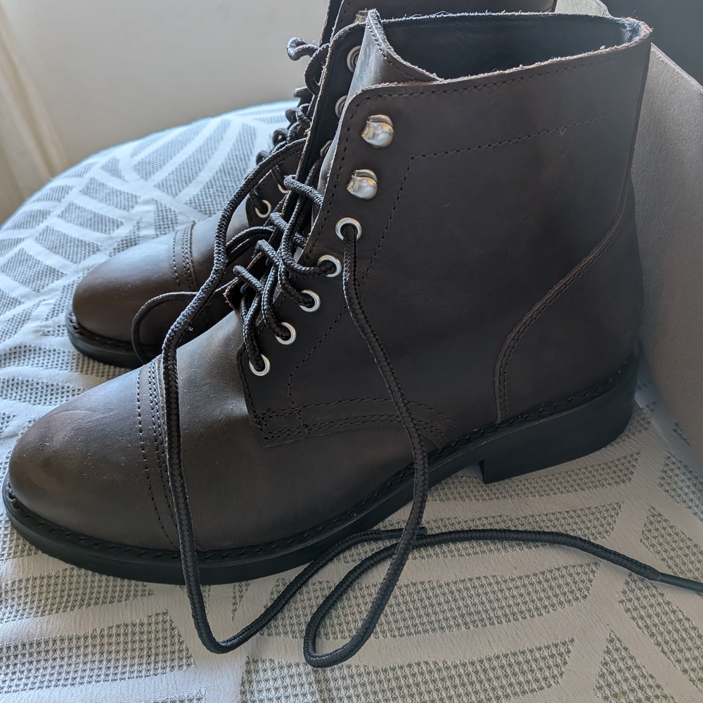 Brown Leather Women's Boots 10.5 - Picture 5 of 8